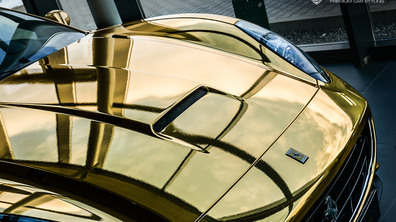 Ferarri California - Gold Chrome wrap - img 3 small