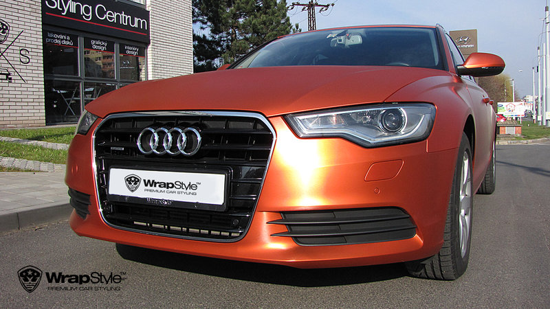 Audi A6 - Brushed Orange Matt wrap - img 2 small