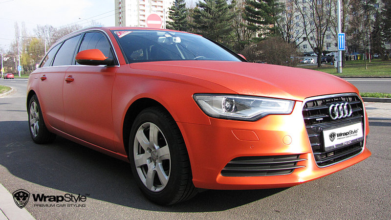Audi A6 - Brushed Orange Matt wrap - img 1 small