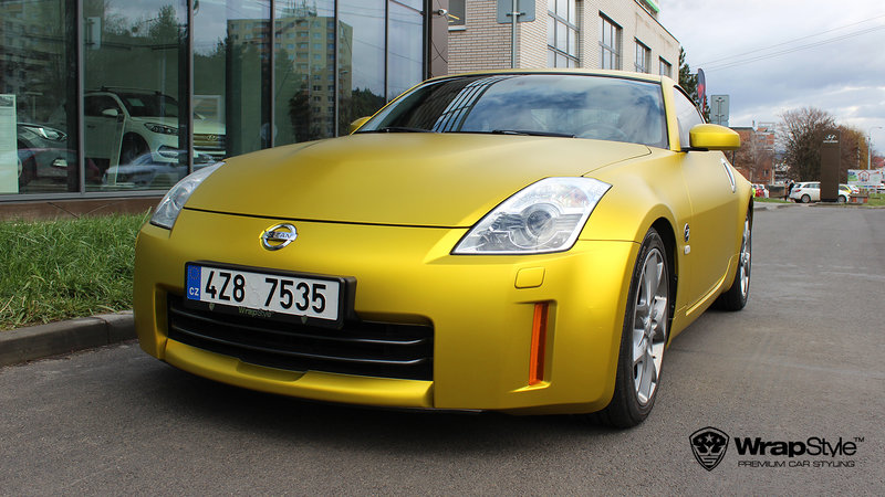 Nissan 350Z - Yellow Satin Chrome wrap - img 3 small