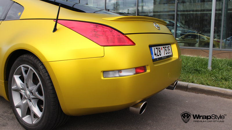 Nissan 350Z - Yellow Satin Chrome wrap - img 2 small