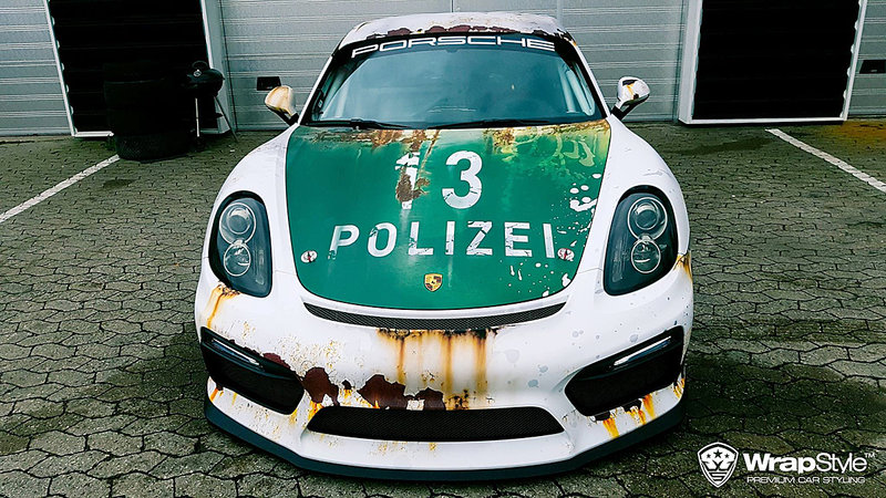 Porsche Cayman GT4 - Police Rusty Design | Wrapstyle