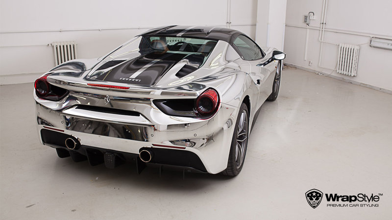 Ferrari 488 - Silver Chrome wrap - img 2 small