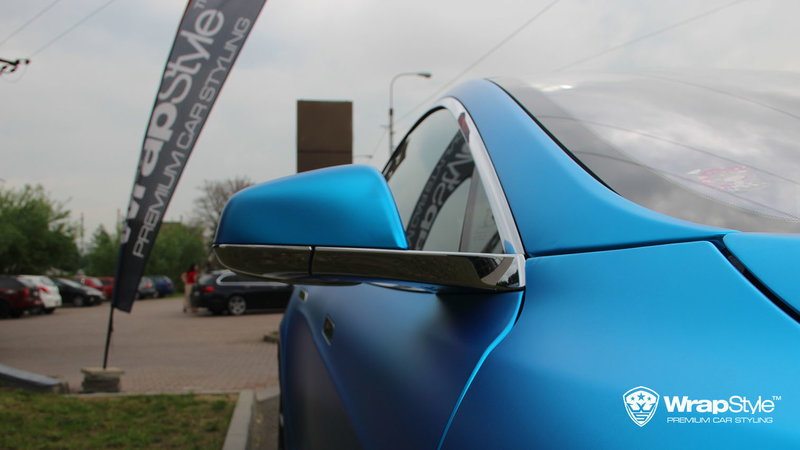 Tesla Model S - Blue Chrome Matt wrap - img 2 small
