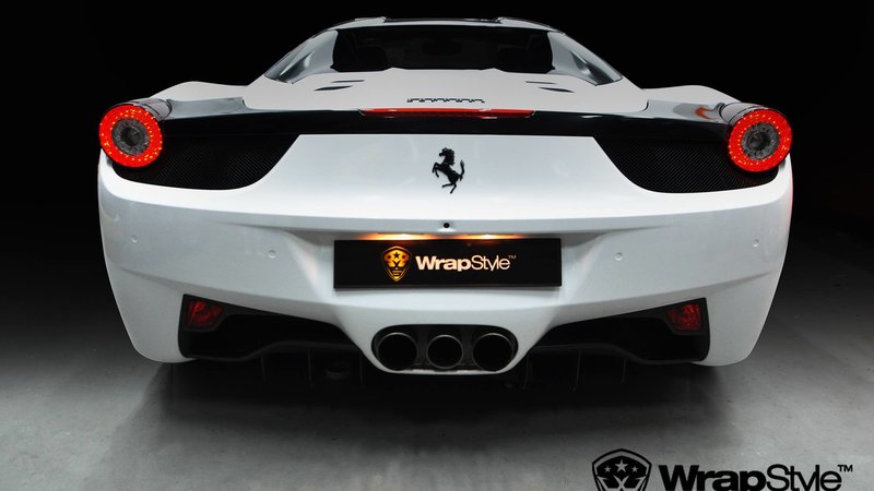 Ferrari 458 Italia - White Gloss wrap - img 2 small