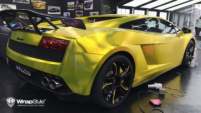 Lamborghini Gallardo - Brush Gold Chrome wrap - img 1 small