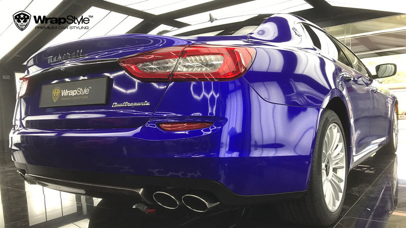 Maserati Quattroporte - Raspberry Blue Gloss wrap - img 1 small