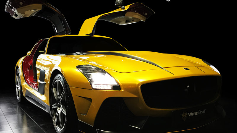 Mercedes Benz SLS - Hornet Metallic Gloss wrap - img 1 small