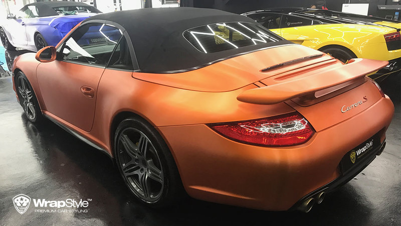 Porsche Carrera - Orange Chrome Matt wrap - img 2 small