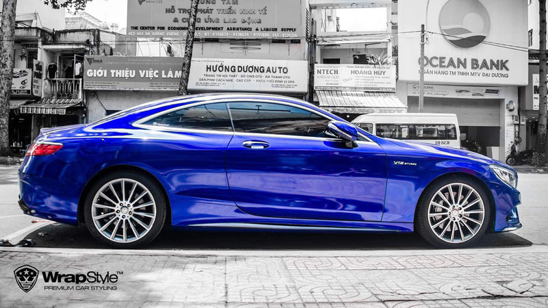 Mercedes S Coupe - Blue Metallic wrap - img 1 small