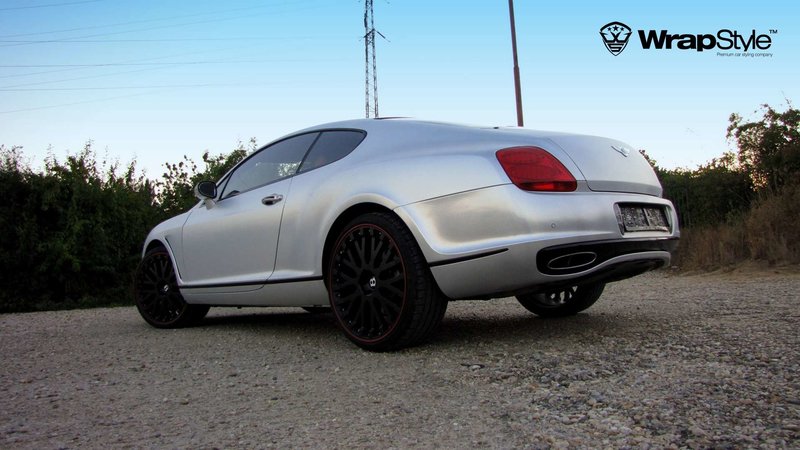 Bentley Continental - Silver Chrome Carbon wrap - img 2 small