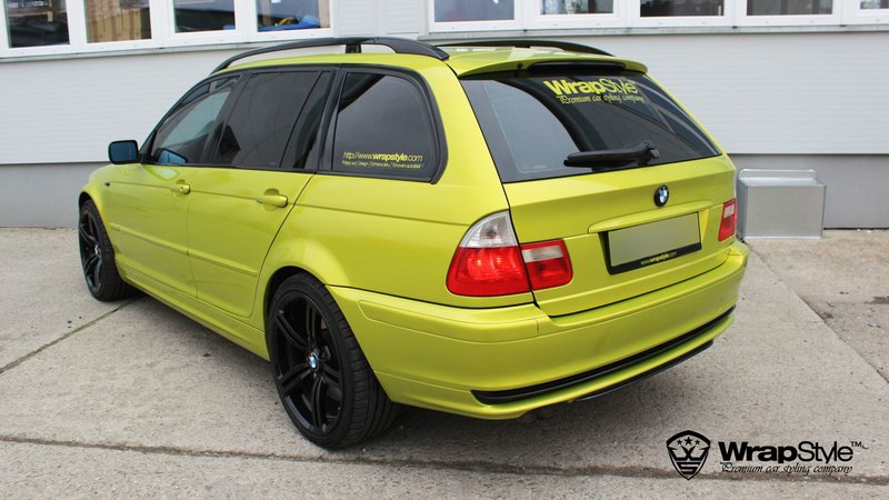 BMW 3 - Lime Green Metallic wrap - img 2 small