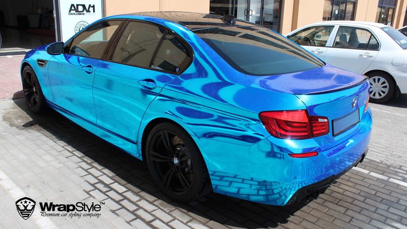 BMW M5 - Blue Chrome wrap - img 1 small