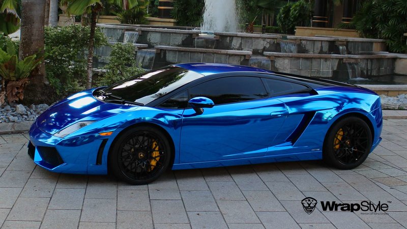Lamborghini Aventador - Blue Chrome wrap - img 6 small