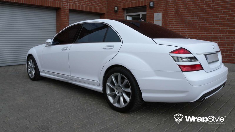 Mercedes S - White Matt wrap - img 1 small