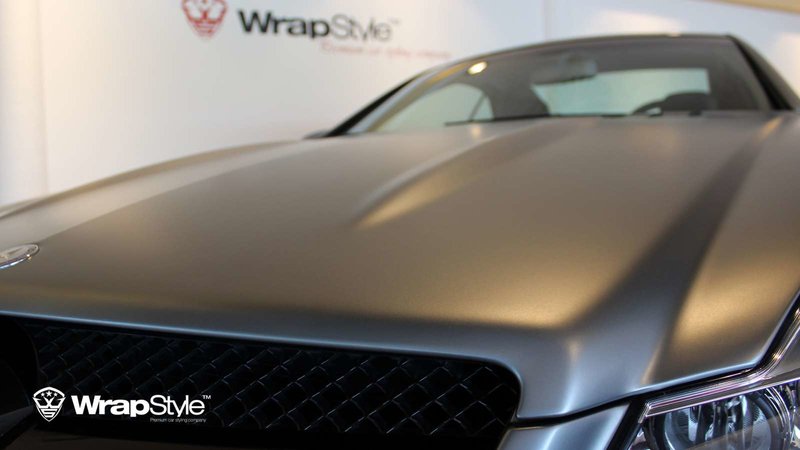Mercedes SL - Frozen Gray Satin wrap - img 1 small