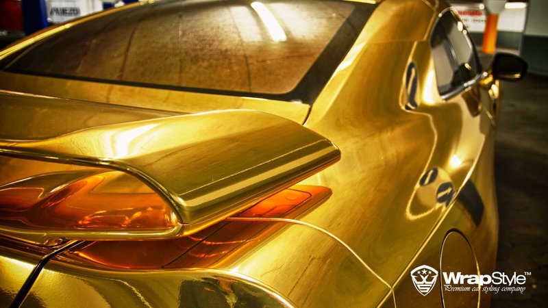 Nissan GTR - Gold Chrome wrap - img 4 small