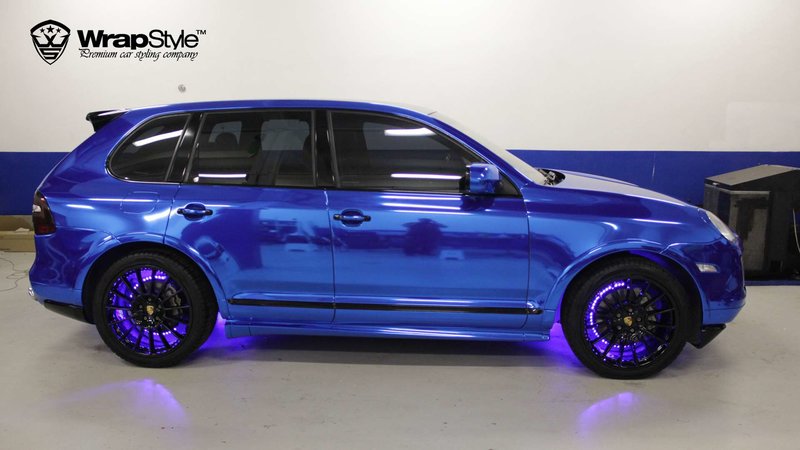 Porsche Cayenne - Blue Chrome wrap - img 4 small