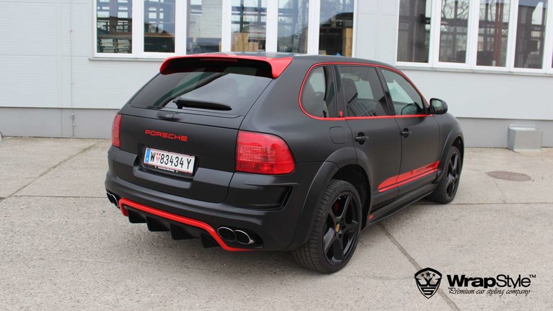 Porsche Cayenne - Black Satin wrap - img 2 small