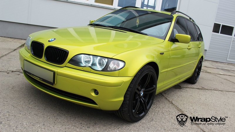 BMW 3 - Lime Green Metallic wrap - img 1 small