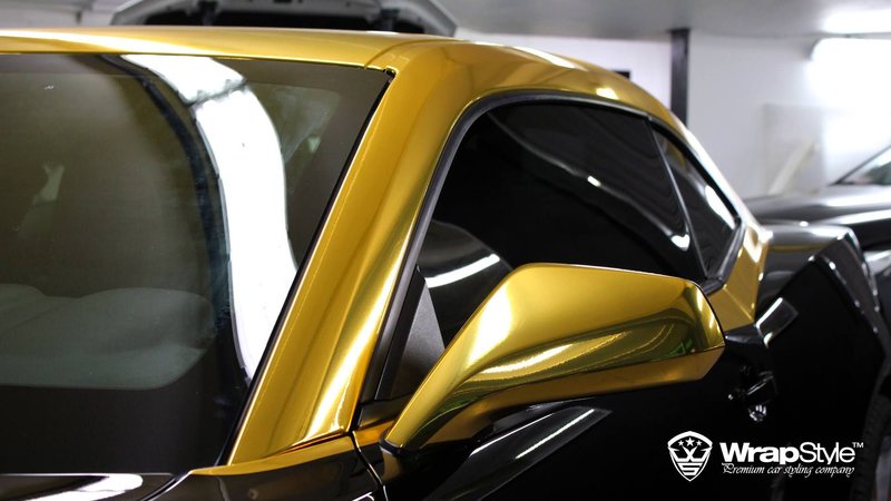 Chevrolet Camaro - Black / Gold Gloss wrap - img 1 small