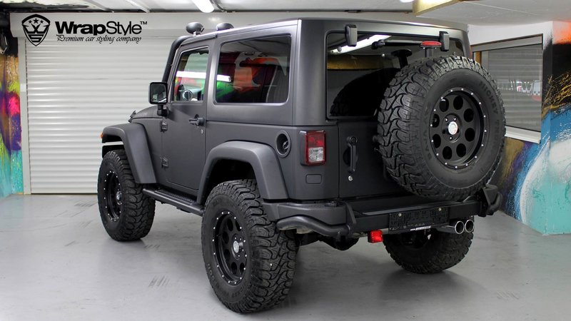 Jeep Wrangler - Super Black Matt wrap | WrapStyle