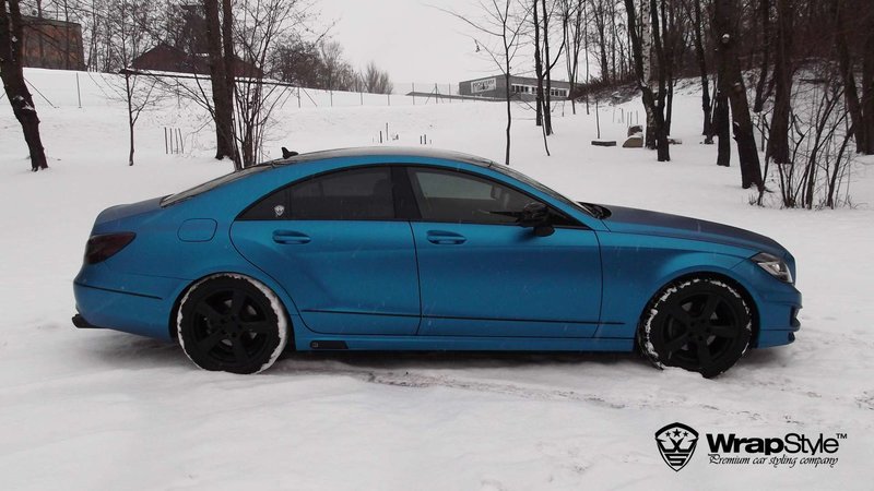 Mercedes Brabus - Electric Blue Satin wrap - img 2 small