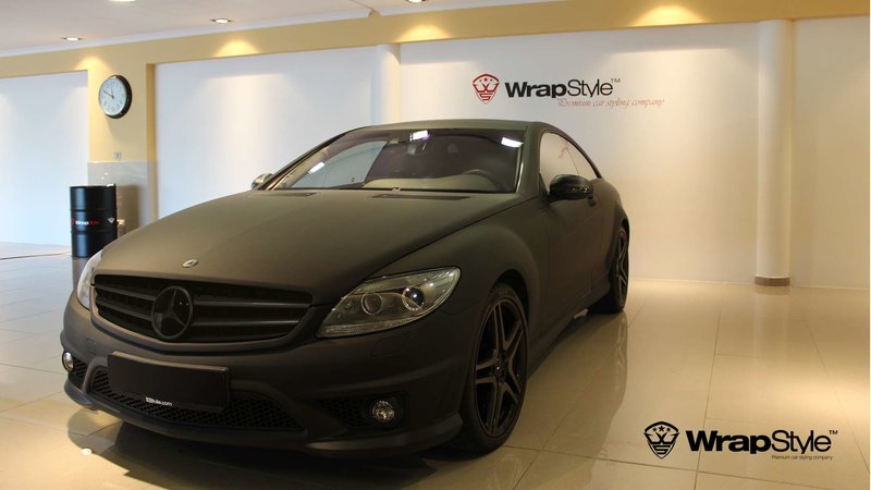 Mercedes S - Super Black Matt wrap - img 1 small