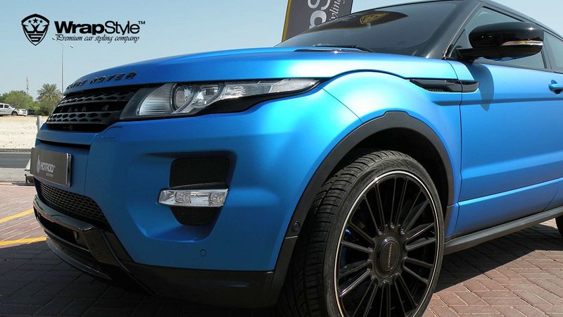 Range Rover Evoque - Blue Aluminium Matt wrap - img 1 small