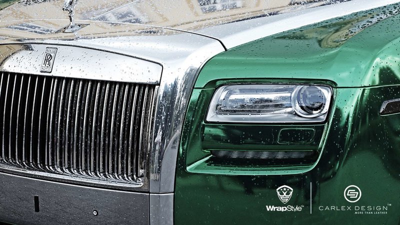 Rolls-Royce Phantom - Green Chrome wrap - img 1 small