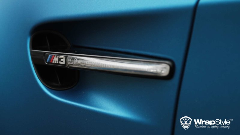 BMW M3 - Electric Blue Matt wrap - img 1 small
