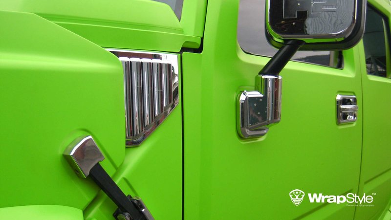 Hummer H1 - Toxic Green Matt wrap - img 1 small