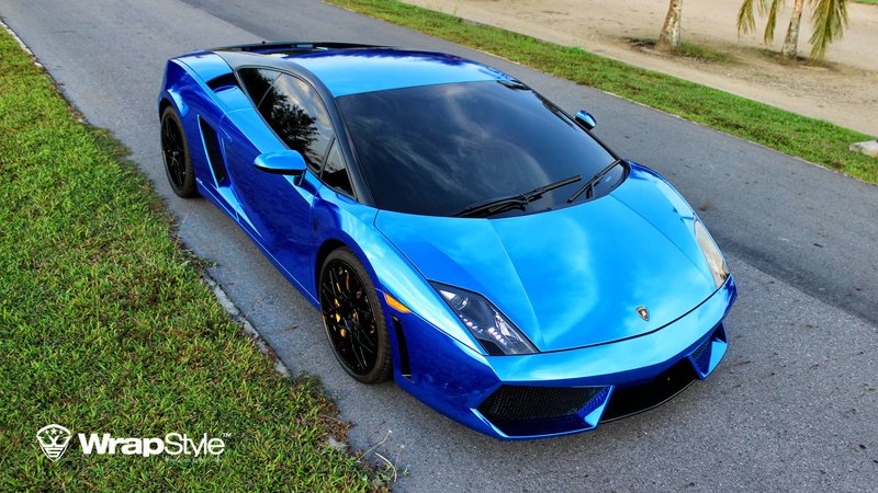 Lamborghini Aventador - Blue Chrome wrap - img 4 small