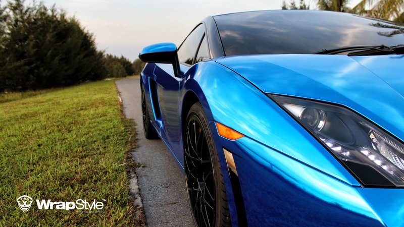 Lamborghini Aventador - Blue Chrome wrap - img 2 small